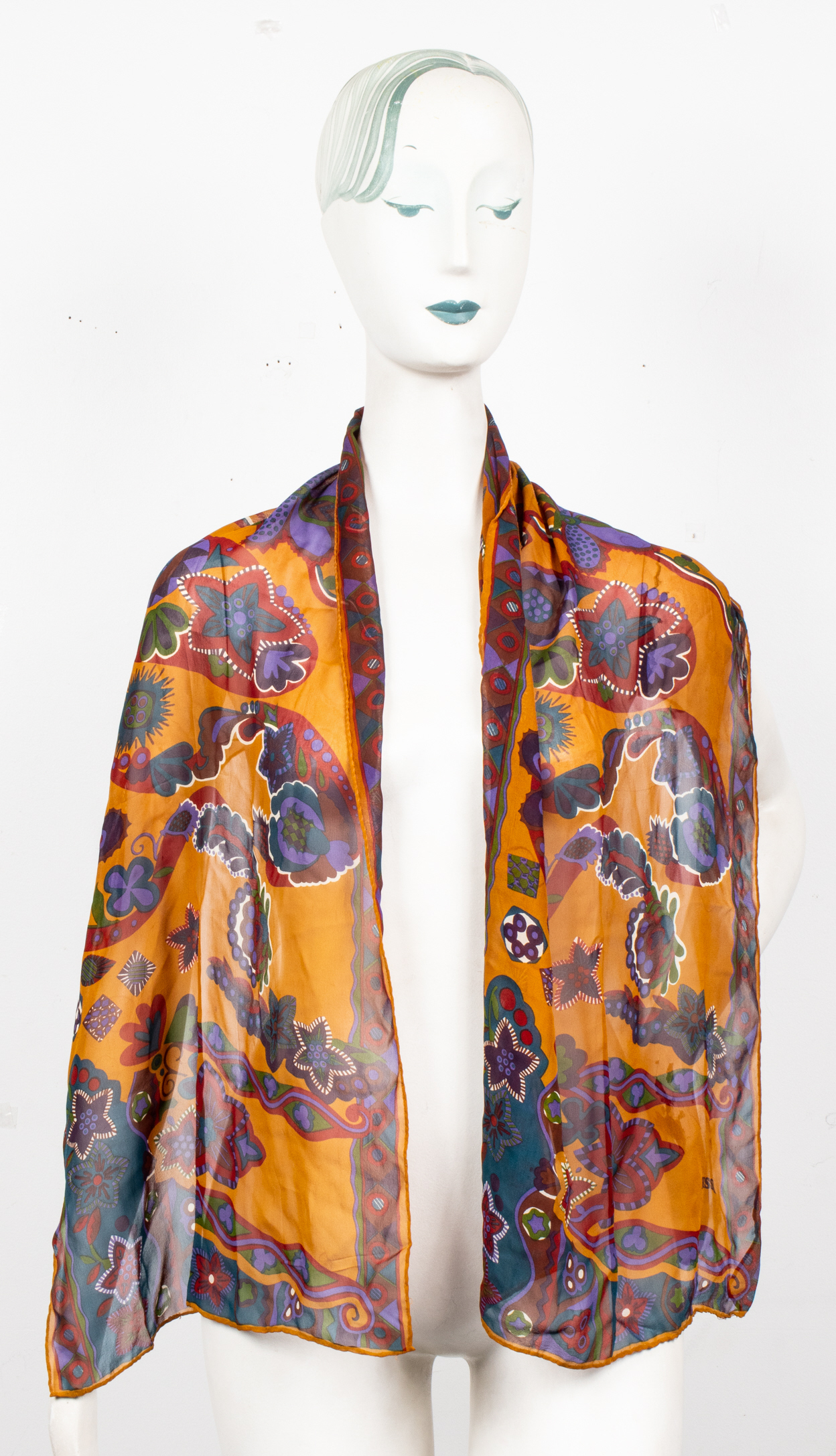 MISSONI FLORAL SILK CHIFFON SCARF