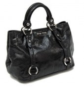 MIU MIU BLACK LEATHER HANDLE B