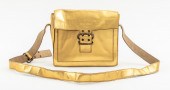 MIU MIU METALLIC GILT LEATHER
