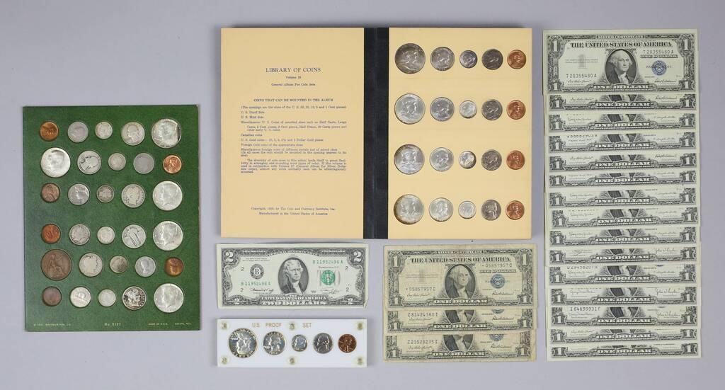 MIXED COINS AND PAPER