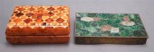 MIXED FRUITWOOD HINGED BOX AND