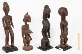 MIXED LOT OF 4 CARVED AFRICAN