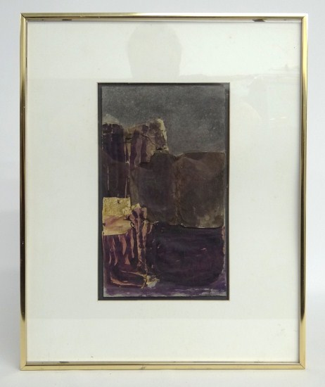 Mixed media abstract signed and