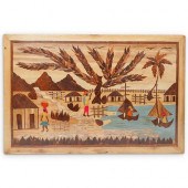 MIXED MEDIA HAITIAN PAINTINGDE