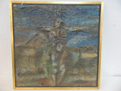 MIXED MEDIA, "ICON", ON PANEL