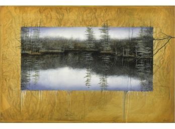 Mixed media on board oil painting