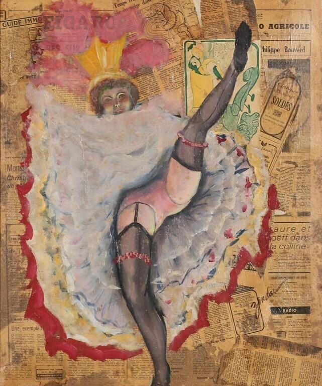 MIXED MEDIA ON CANVAS DANCERMixed