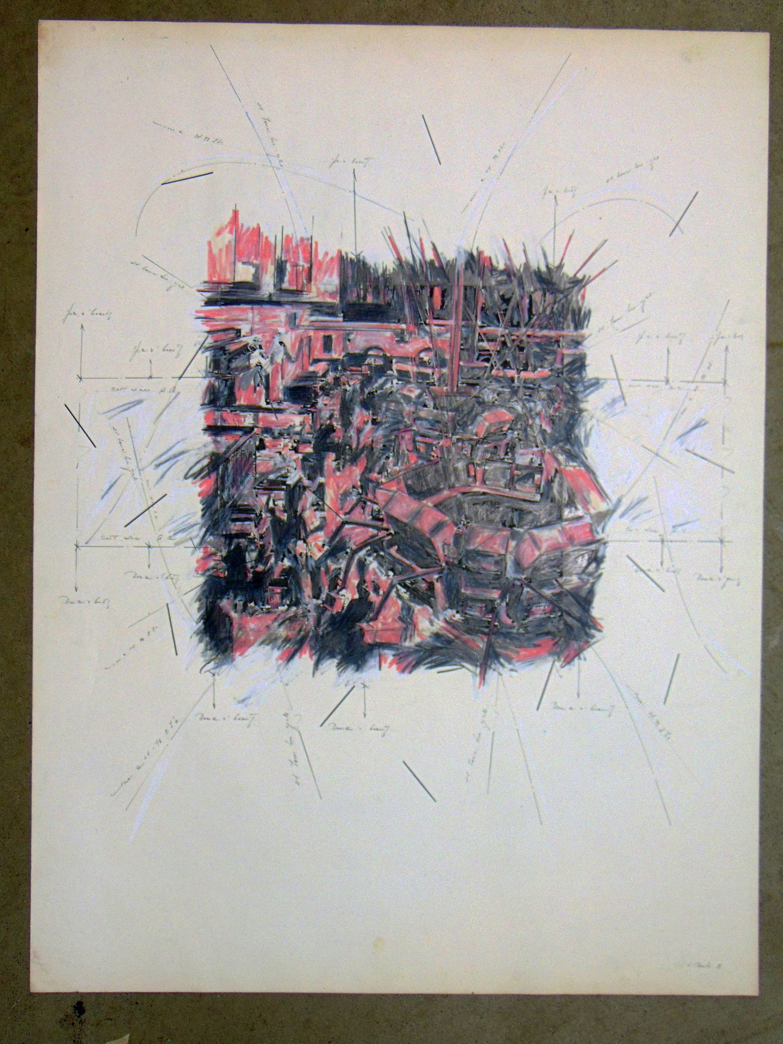 MIXED MEDIA PAINTING, NEW YORK