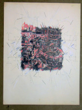 MIXED MEDIA PAINTING, NEW YORK