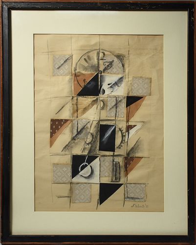 MIXED MEDIA SIGNED F.