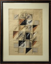 MIXED MEDIA SIGNED F. HILLSMIT