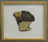 Mixed media untitled signed Wi