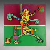 MIXED MEDIA WALL SCULPTURE OF