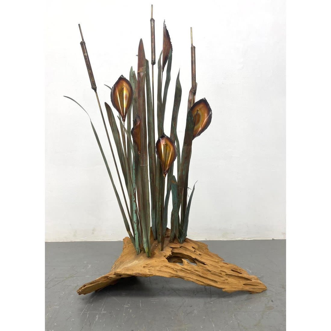 Mixed Metal Cattails and Grasses