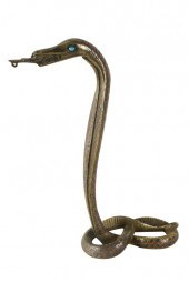 MIXED METAL-INLAID BRONZE LAMP