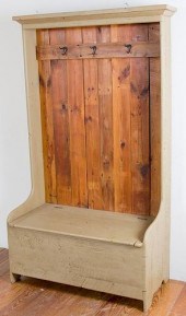 MIXED WOOD HALL TREE BENCHAcce