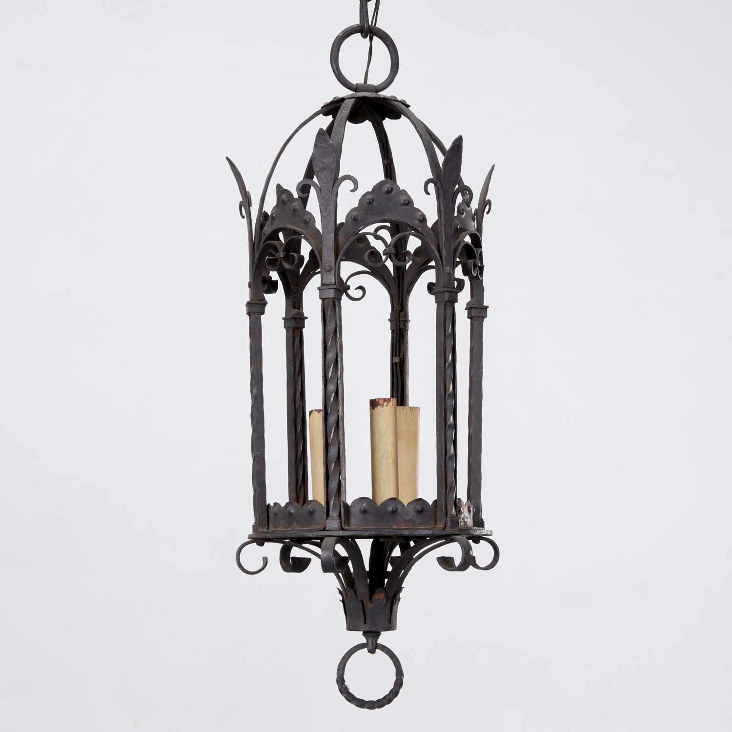 MIZNER STYLE WROUGHT IRON LANTERN