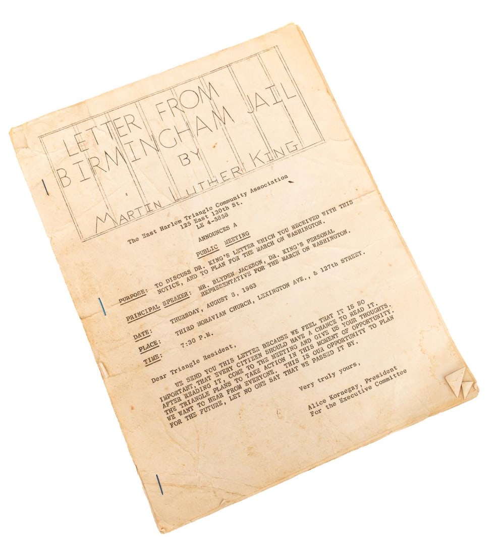 MLK LETTER FROM BIRMINGHAM JAIL &