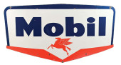 MOBIL PORCELAIN SIGN WITH PEGA