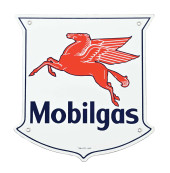MOBILGAS PORCELAIN PUMP PLATE
