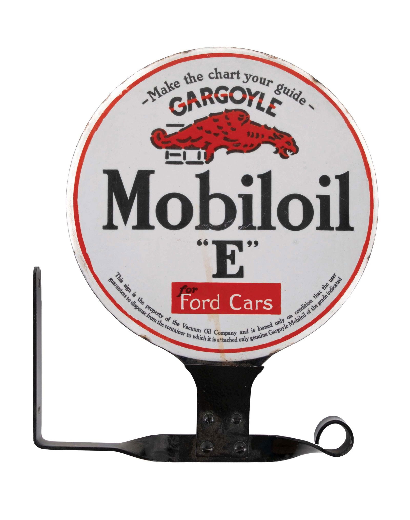 MOBILOIL "E" LUBSTER PADDLE SIGN W/
