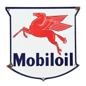 MOBILOIL PORCELAIN SHIELD SIGN
