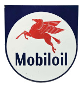 MOBILOIL PORCELAIN SIGN WITH P