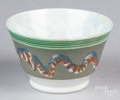 MOCHA BOWL, 19TH C., WITH EART