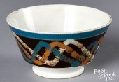 MOCHA BOWL, WITH EARTHWORM DEC
