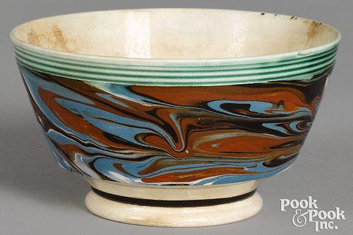 MOCHA BOWL, WITH MARBLEIZED