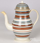 MOCHA COFFEEPOT, 19TH C.Mocha