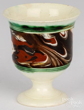 MOCHA CUP, 19TH C., WITH MARBL