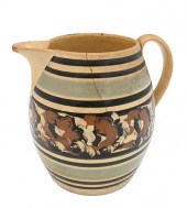 MOCHA JUG, HAVING BANDING AND