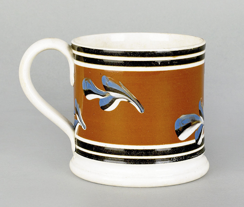 Mocha mug 19th c. with twig