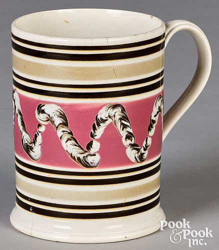 MOCHA MUG, 19TH C.Mocha mug, 19th