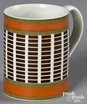 MOCHA MUG, WITH BROWN RECTANGU