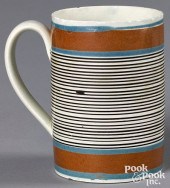 MOCHA MUG, WITH THIN BROWN BAN