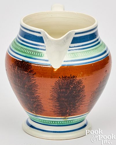 MOCHA PEARLWARE SEAWEED PITCHER,