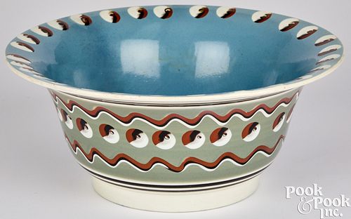 MOCHA PEARLWARE WASH BOWL, 19TH