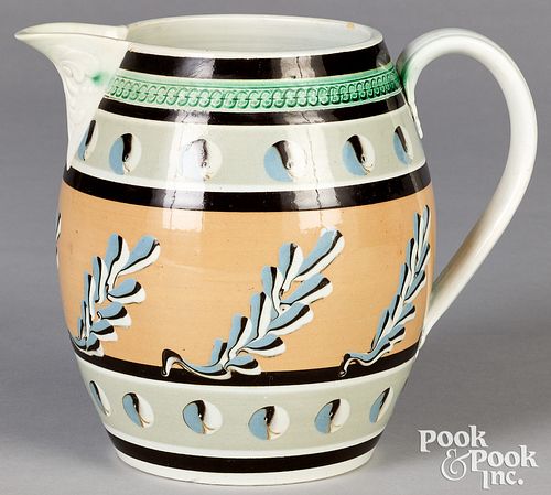 MOCHA PITCHER, 19TH C.Mocha