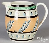 MOCHA PITCHER, 19TH C.Mocha pi