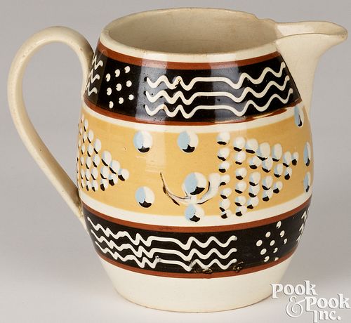 MOCHA PITCHER, 19TH C.Mocha