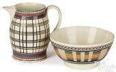 MOCHA PITCHER AND WASTE BOWL,