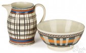 MOCHA PITCHER AND WASTE BOWL,