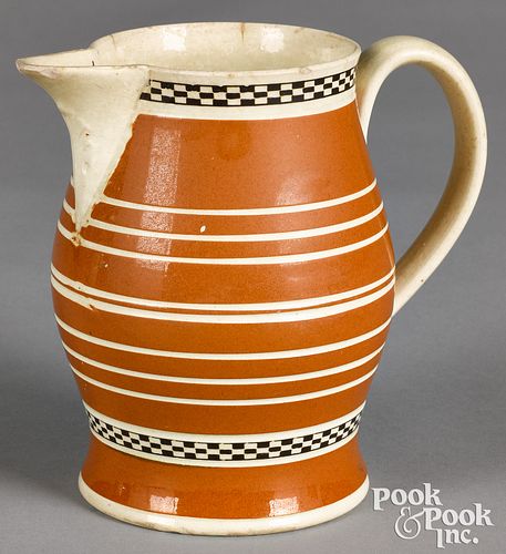 MOCHA PITCHER, WITH ORANGE AND