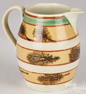 MOCHA SEAWEED PITCHER, 19TH C.