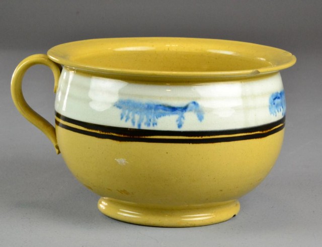 Mocha ware Chamber PotHeavy mocha