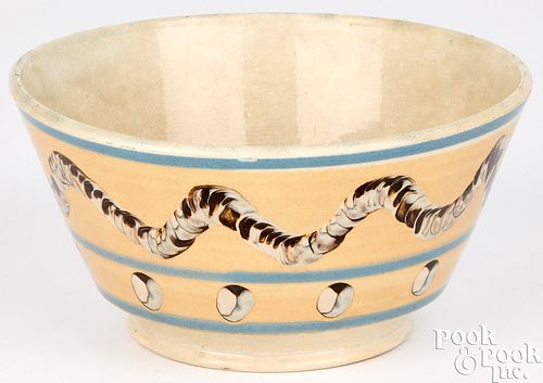 MOCHAWARE BOWL, 19TH C.Mochaware