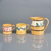 MOCHAWARE POTTERY, TWO MUGS &