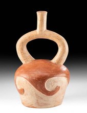 MOCHE BI-CHROME STIRRUP VESSEL